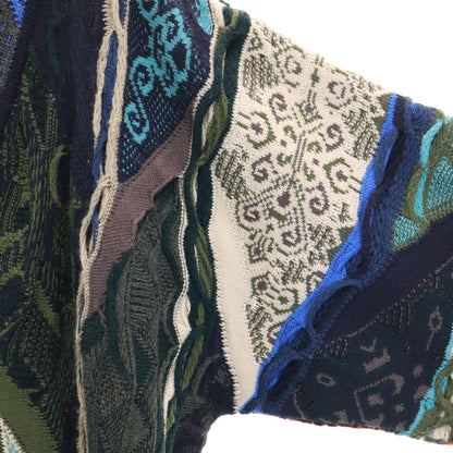 COOGI 90s Australia 3D Knit V-Neck Cardigan Multi Size M