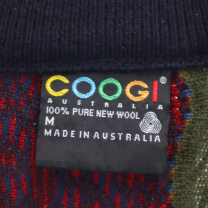 COOGI 90s Australia 3D Knit V-Neck Cardigan Multi Size M