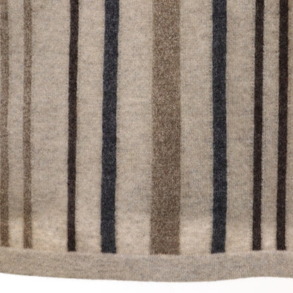 HERMES Italian Cashmere Stripe Half-Zip Sweater Size XL