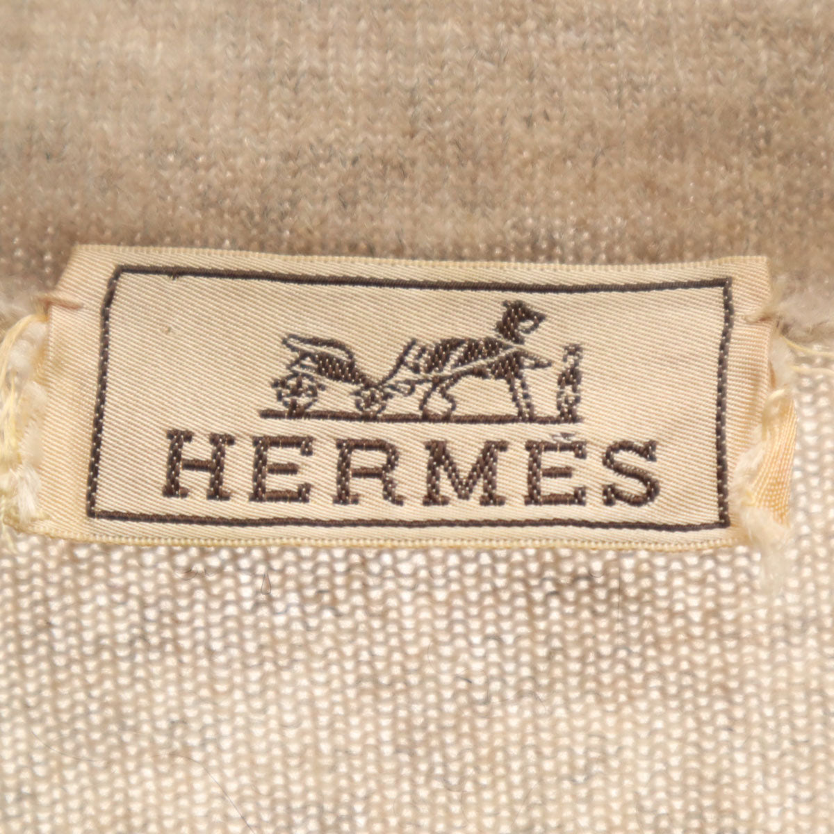 HERMES Italian Cashmere Stripe Half-Zip Sweater Size XL