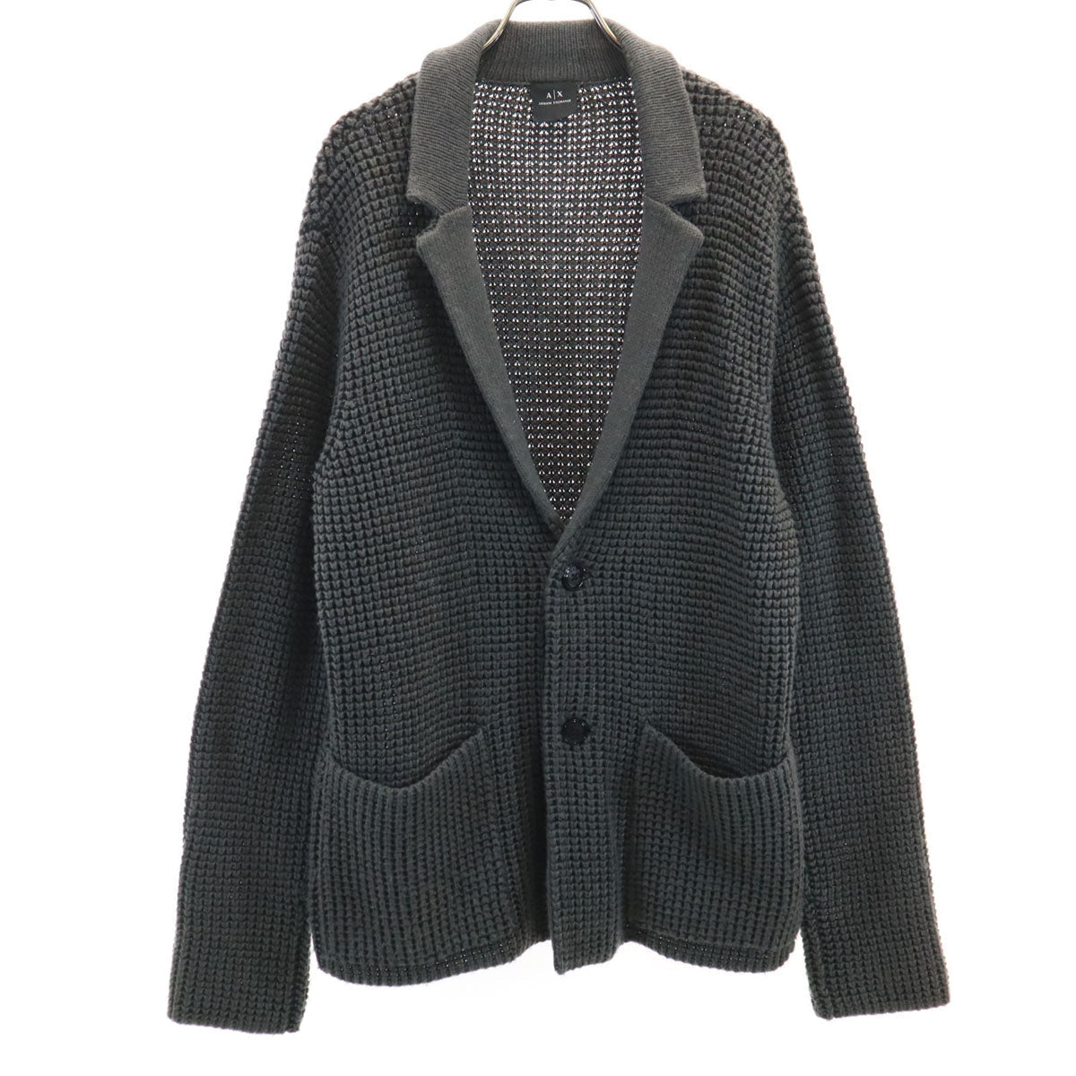 ARMANI EXCHANGE Long Sleeve Knit Cardigan Gray Size M