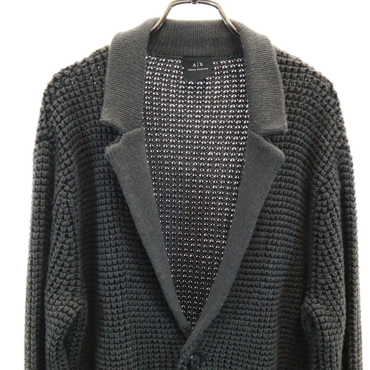 ARMANI EXCHANGE Long Sleeve Knit Cardigan Gray Size M