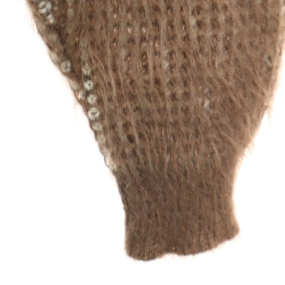 Vintage 70s Mohair Blend V-Neck Sweater Brown