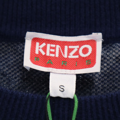 KENZO All-Over Logo Knit Sweater Navy Size S