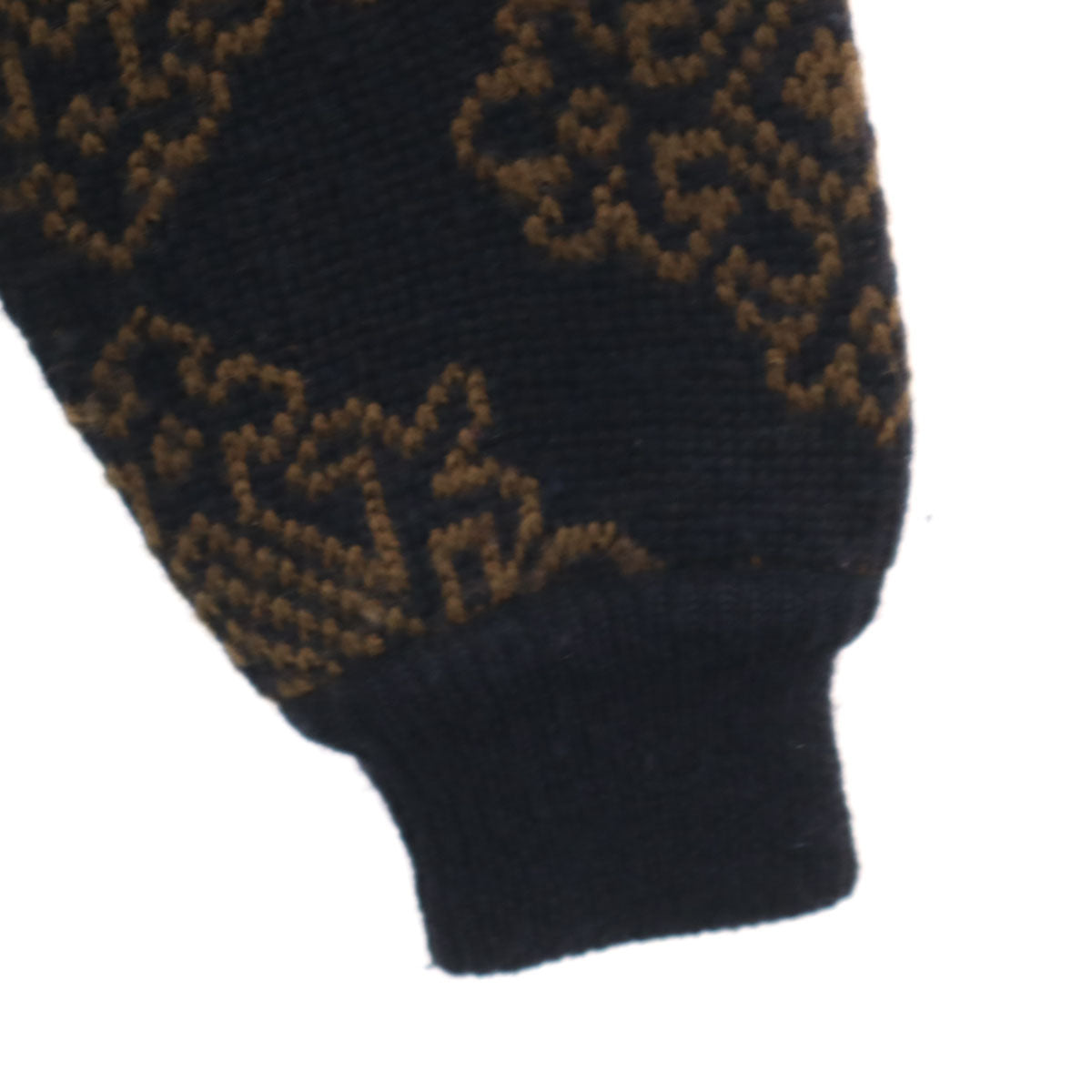 KENZO 90s Italian Patterned V-Neck Cardigan Black Size 2