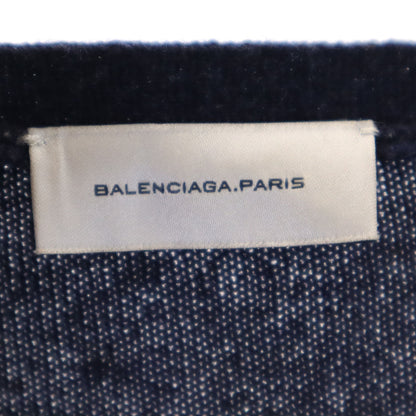 BALENCIAGA.PARIS Made in Italy V-Neck Cardigan Blue Size S