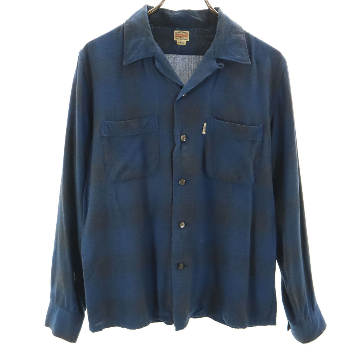 COOTIE PRODUCTIONS Japan Plaid Open Collar Shirt Navy Size S
