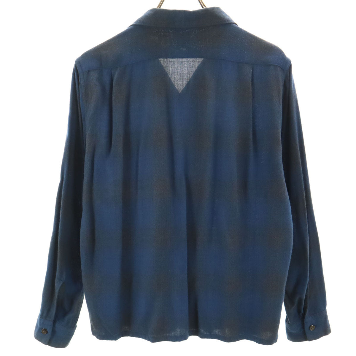 COOTIE PRODUCTIONS Japan Plaid Open Collar Shirt Navy Size S