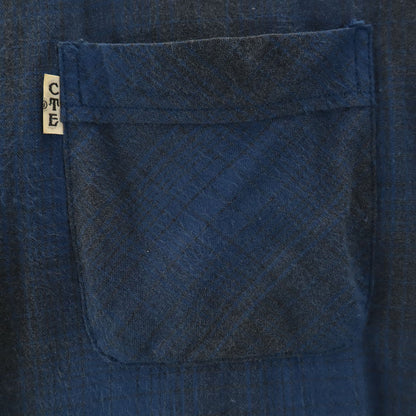 COOTIE PRODUCTIONS Japan Plaid Open Collar Shirt Navy Size S