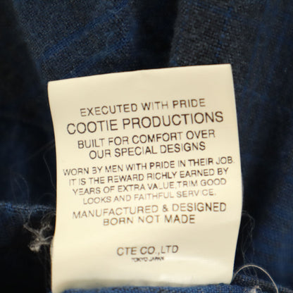 COOTIE PRODUCTIONS Japan Plaid Open Collar Shirt Navy Size S
