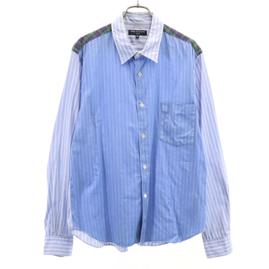 COMME des GARCONS HOMME Stripe Long Sleeve Shirt Blue Size M