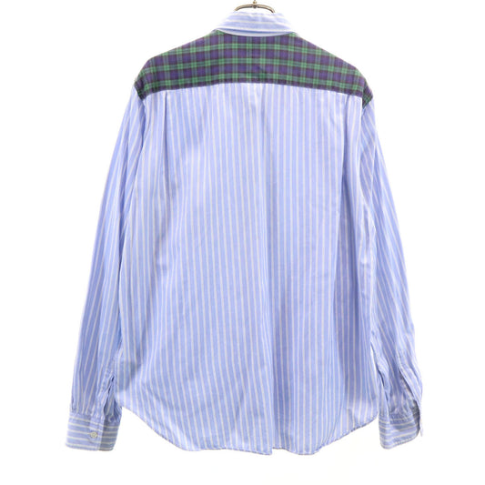 COMME des GARCONS HOMME Stripe Long Sleeve Shirt Blue Size M