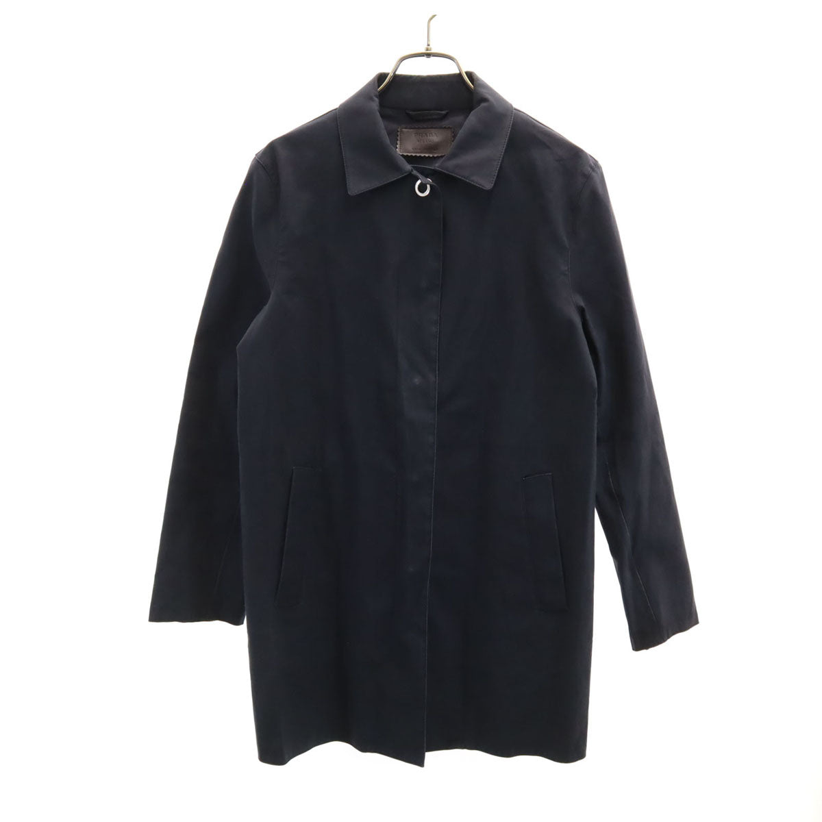 PRADA Stand Collar Coat Navy Size 40