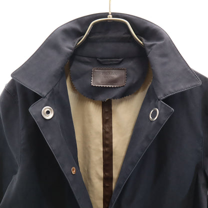PRADA Stand Collar Coat Navy Size 40