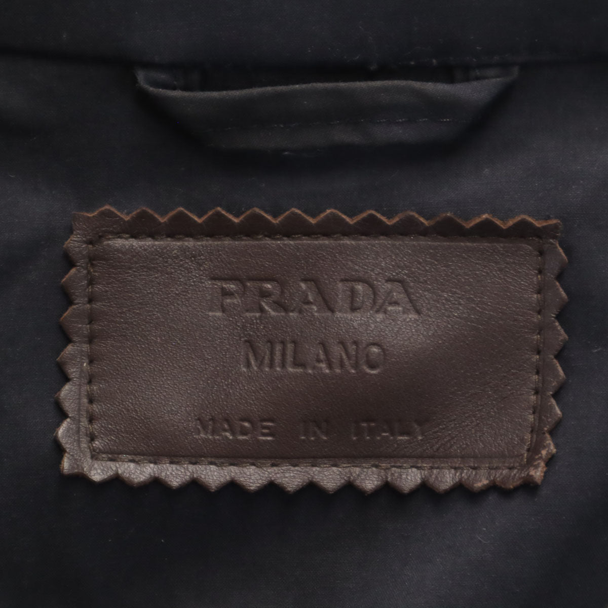 PRADA Stand Collar Coat Navy Size 40