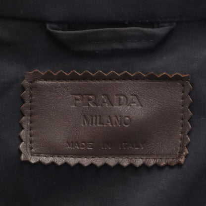 PRADA Stand Collar Coat Navy Size 40