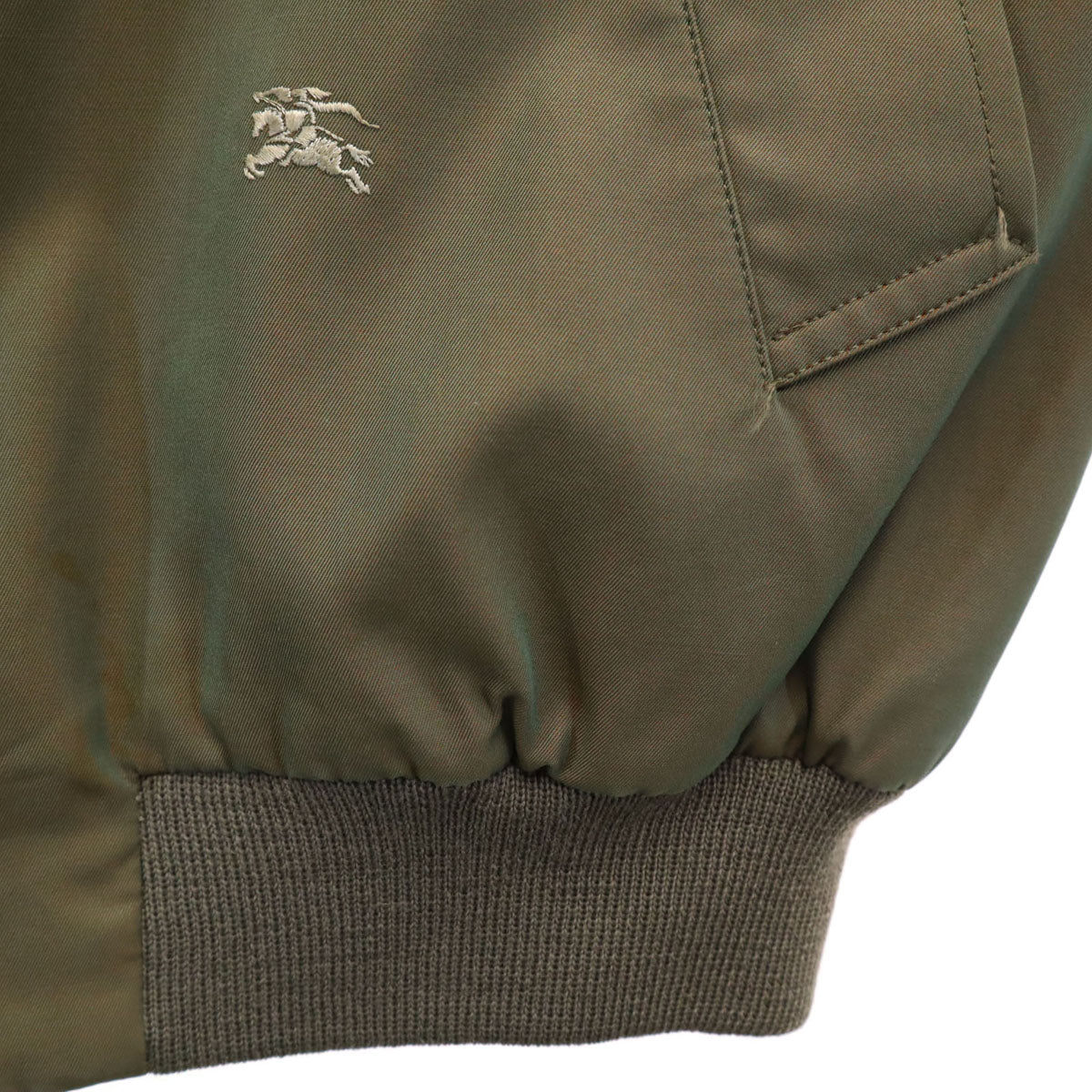 Burberrys 90s Iridescent Harrington Jacket Khaki Size M