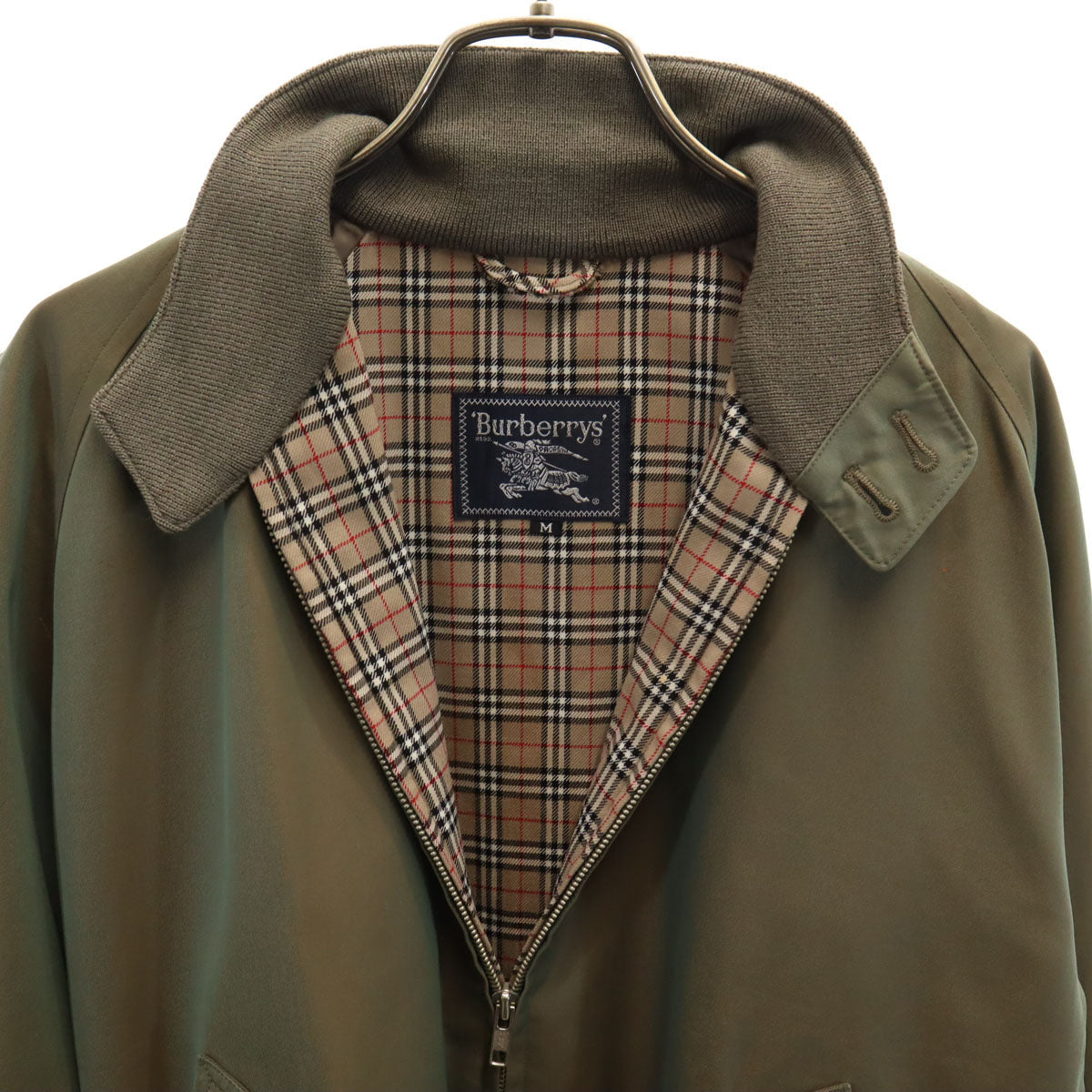 Burberrys 90s Iridescent Harrington Jacket Khaki Size M