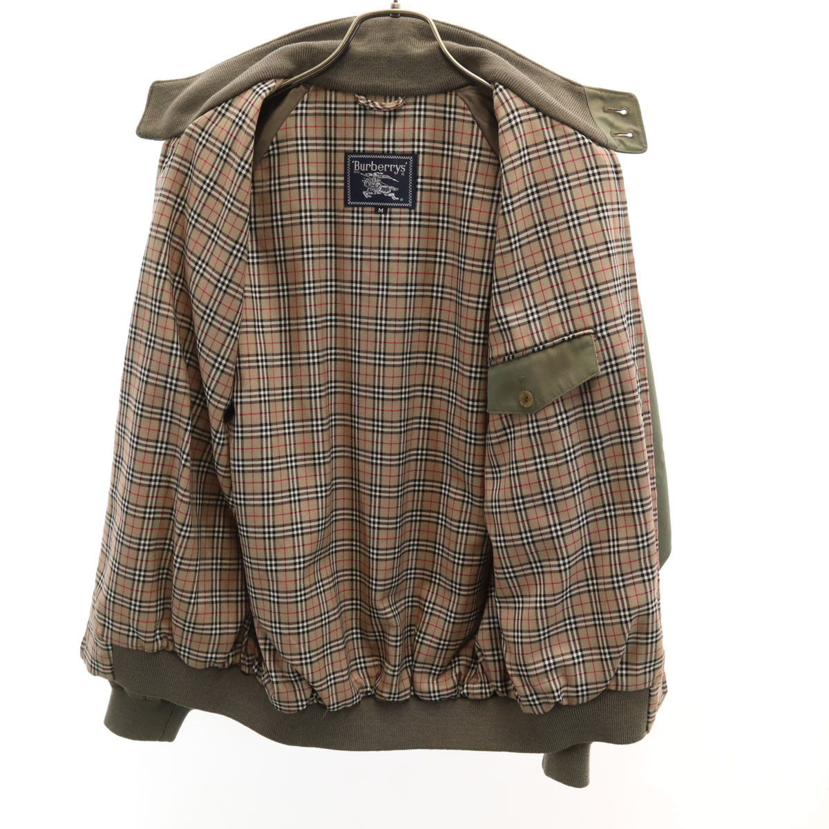 Burberrys 90s Iridescent Harrington Jacket Khaki Size M