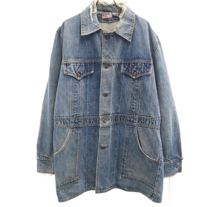Levi's 70s Vintage Long Bush Denim Jacket Washed Blue Size L