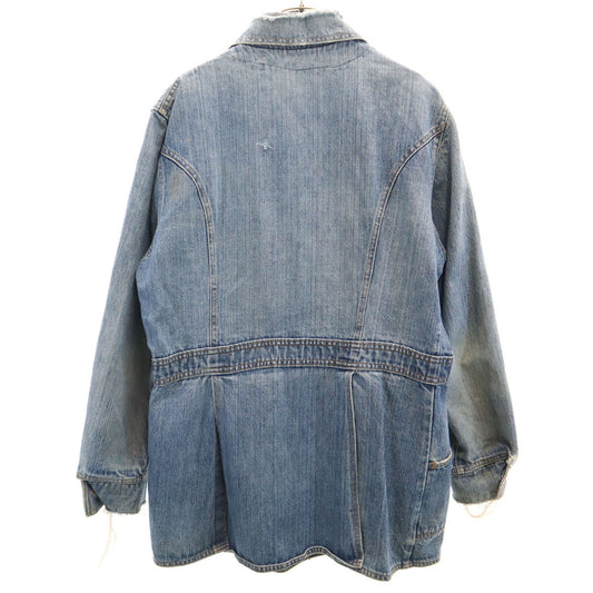 Levi's 70s Vintage Long Bush Denim Jacket Washed Blue Size L