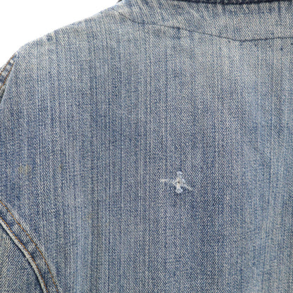 Levi's 70s Vintage Long Bush Denim Jacket Washed Blue Size L