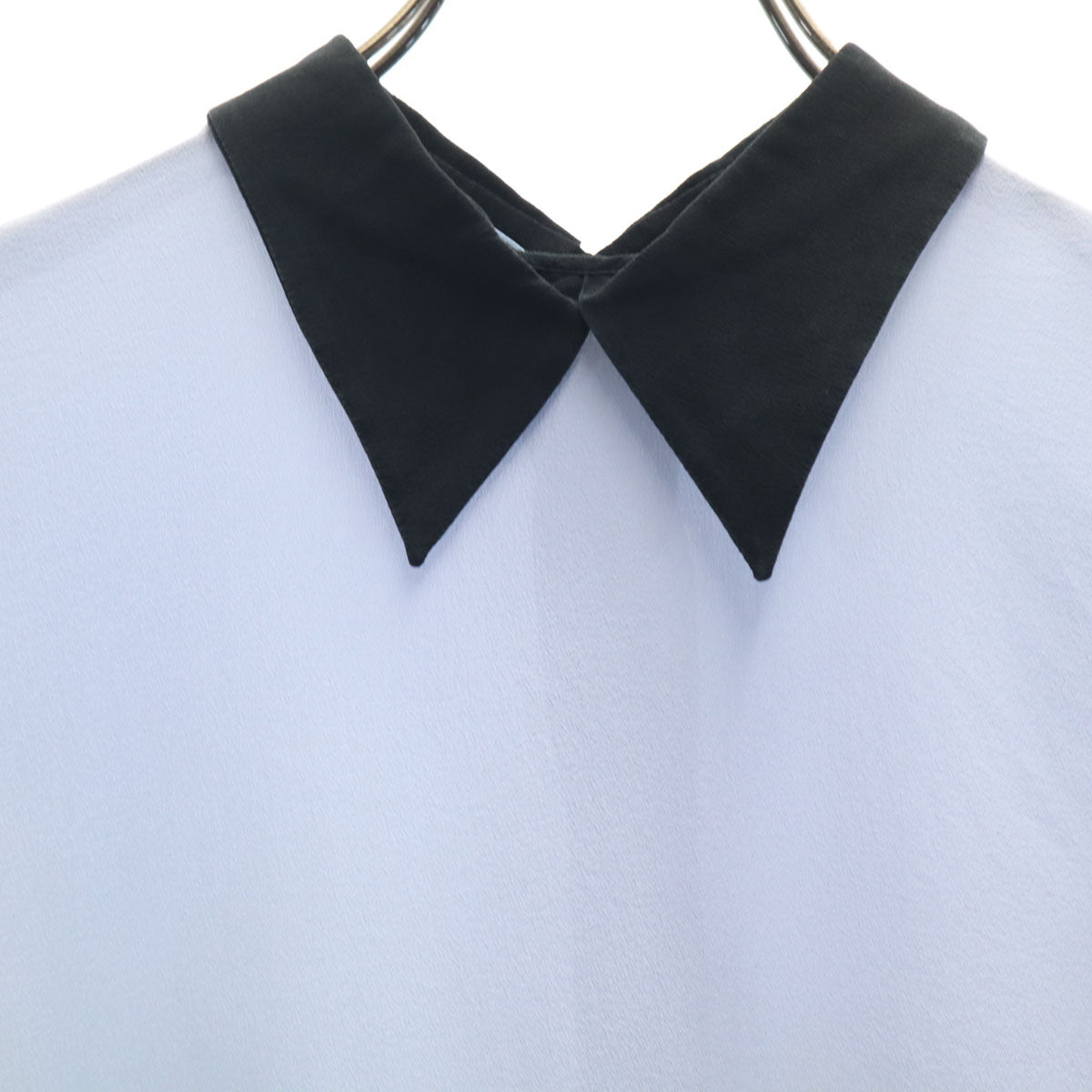 PRADA Blue Gray 3/4 Sleeve Blouse Size 40