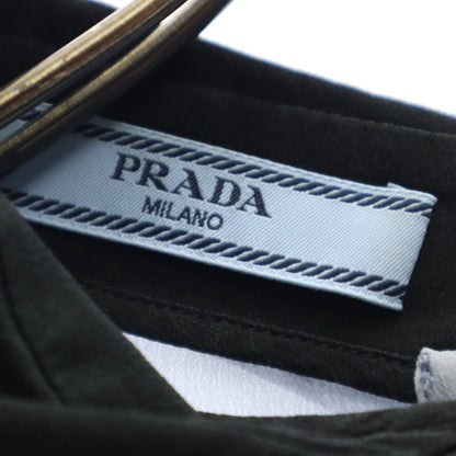 PRADA Blue Gray 3/4 Sleeve Blouse Size 40