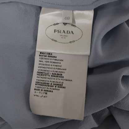 PRADA Blue Gray 3/4 Sleeve Blouse Size 40