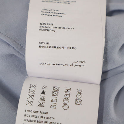 PRADA Blue Gray 3/4 Sleeve Blouse Size 40