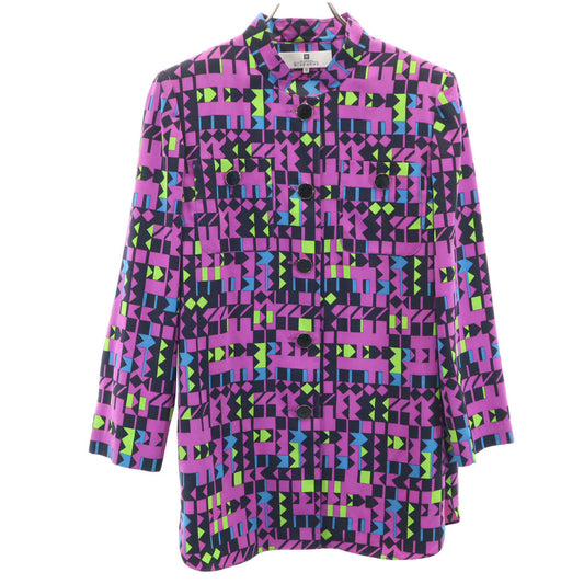 GIVENCHY 90s Geometric Oversized Shirt Purple Size 42