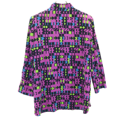 GIVENCHY 90s Geometric Oversized Shirt Purple Size 42