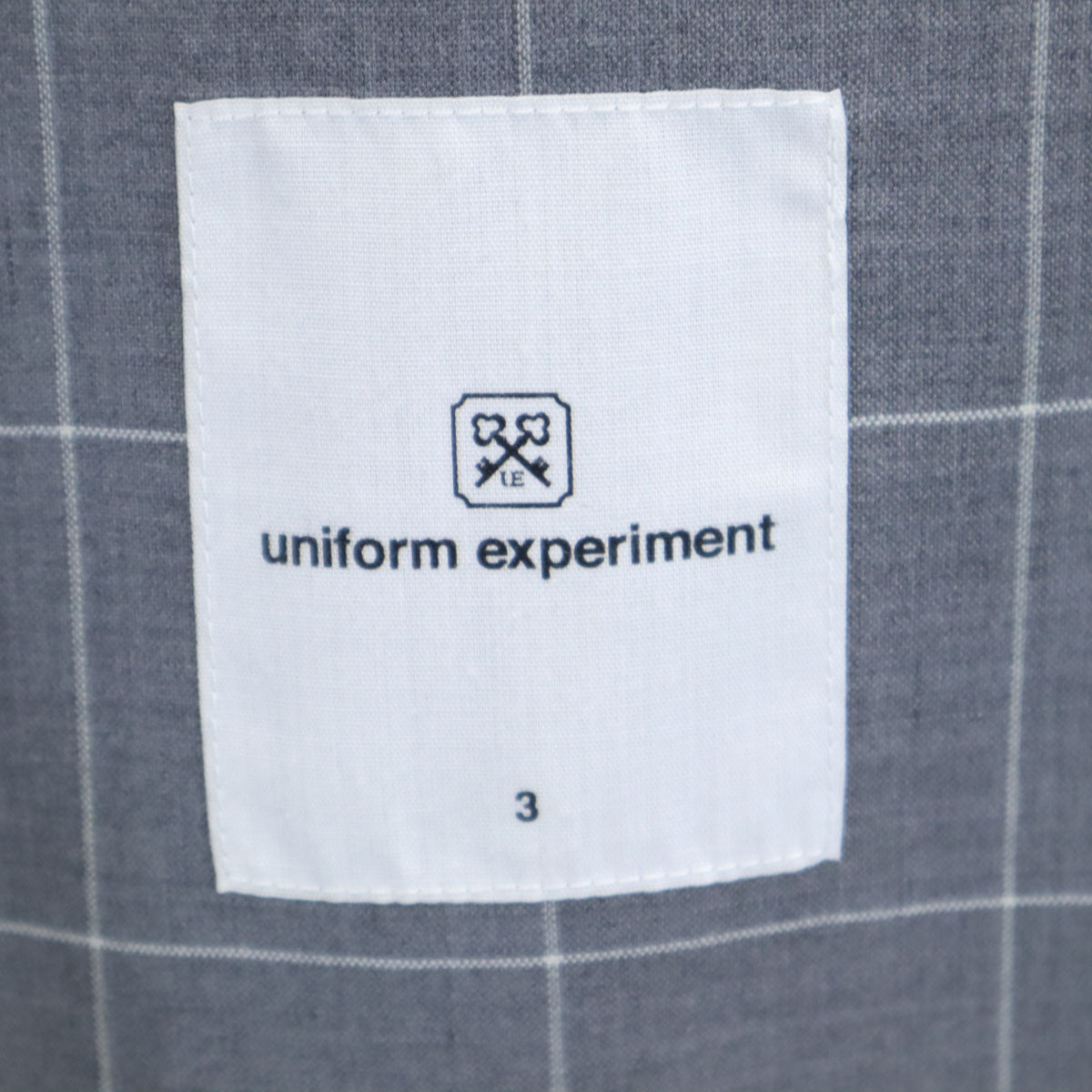 uniform experiment 20SS Windowpane Check Blazer Gray Size 3