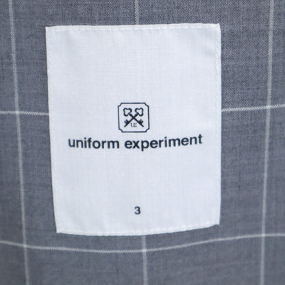 uniform experiment 20SS Windowpane Check Blazer Gray Size 3