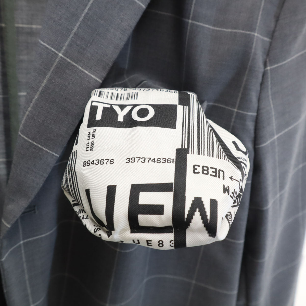 uniform experiment 20SS Windowpane Check Blazer Gray Size 1