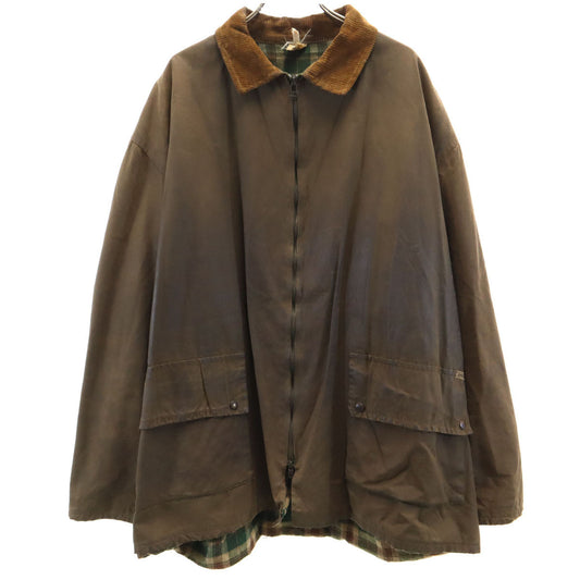 SURPLUS GOUJON 70s 80s Vintage Oiled Jacket Brown Size XL