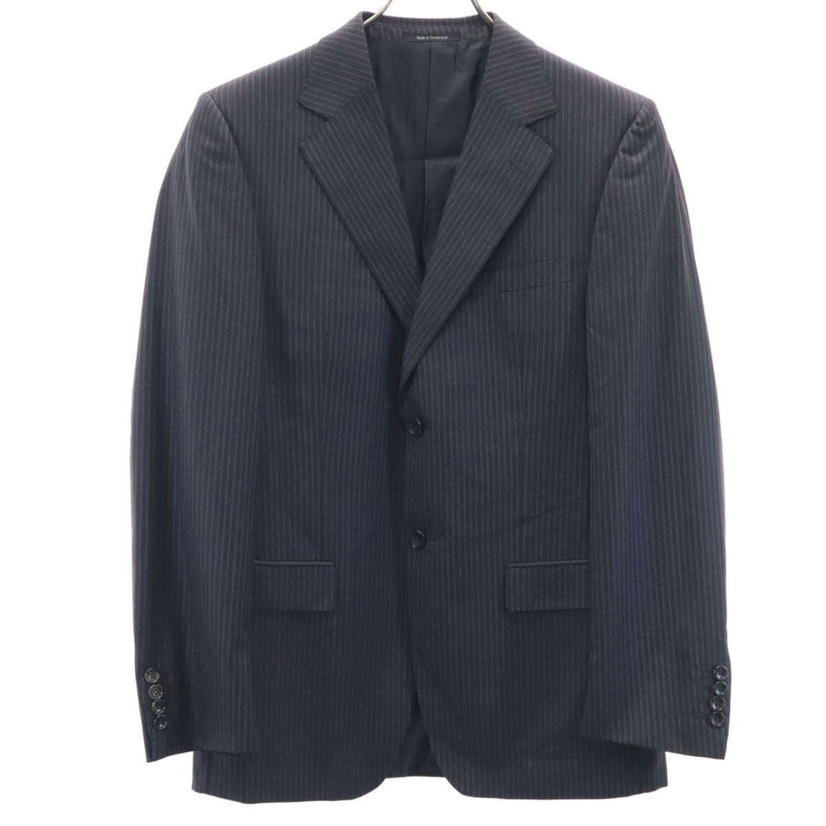 GUCCI Swiss Made Striped Blazer Charcoal Size 48