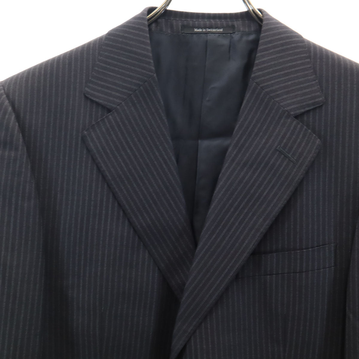 GUCCI Swiss Made Striped Blazer Charcoal Size 48