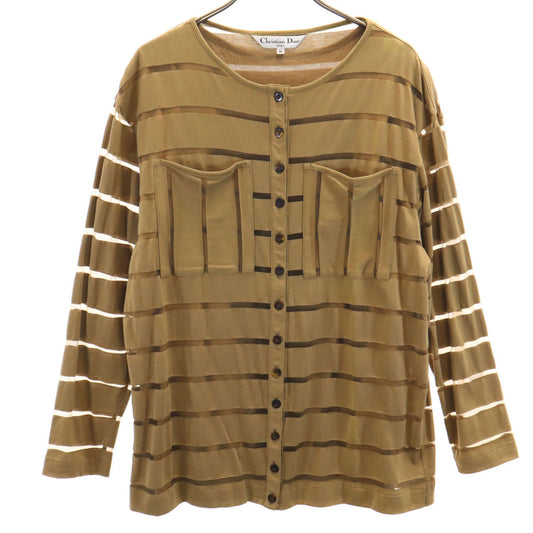 Christian Dior SPORTS 90s Striped Cardigan Brown Size M