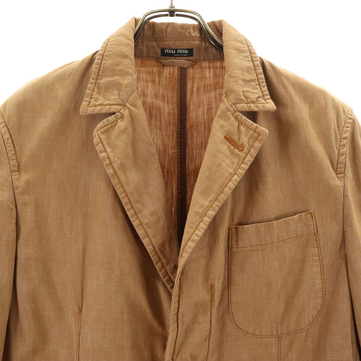 MIUMIU Italian Made Tailored Blazer Beige Size 46