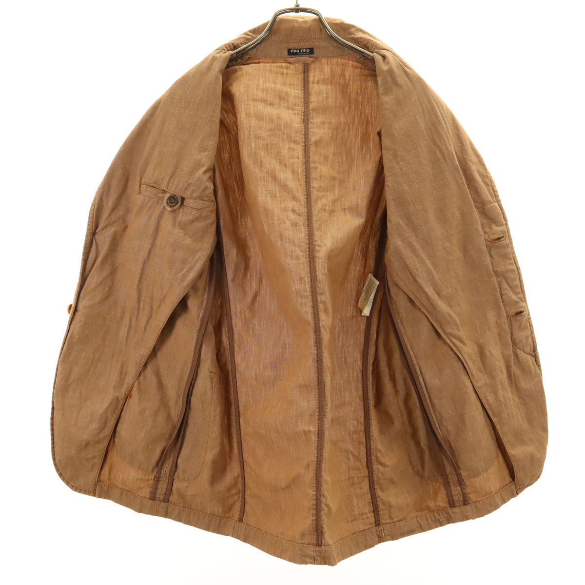 MIUMIU Italian Made Tailored Blazer Beige Size 46