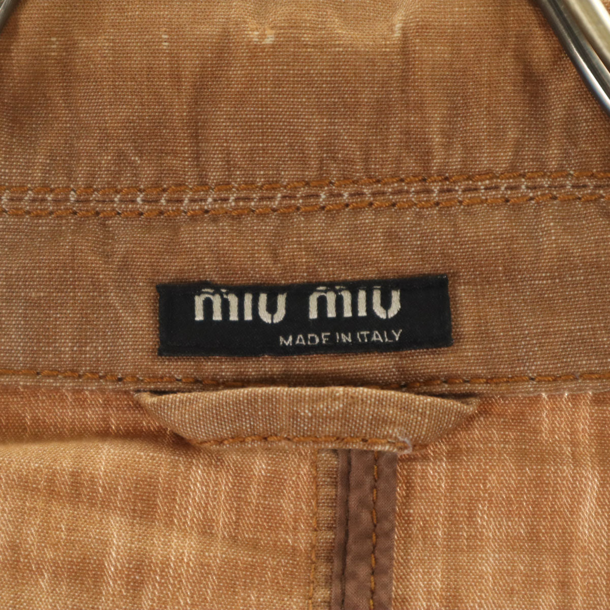 MIUMIU Italian Made Tailored Blazer Beige Size 46