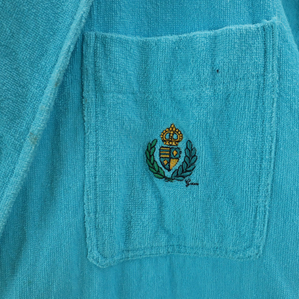 GUCCI 80s Vintage Italian Terry Blazer Light Blue Size 50