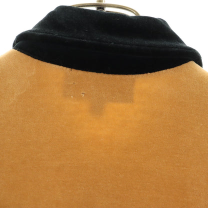 FENDI 90s Made in Italy Velour Half-Zip Polo Brown Size 40