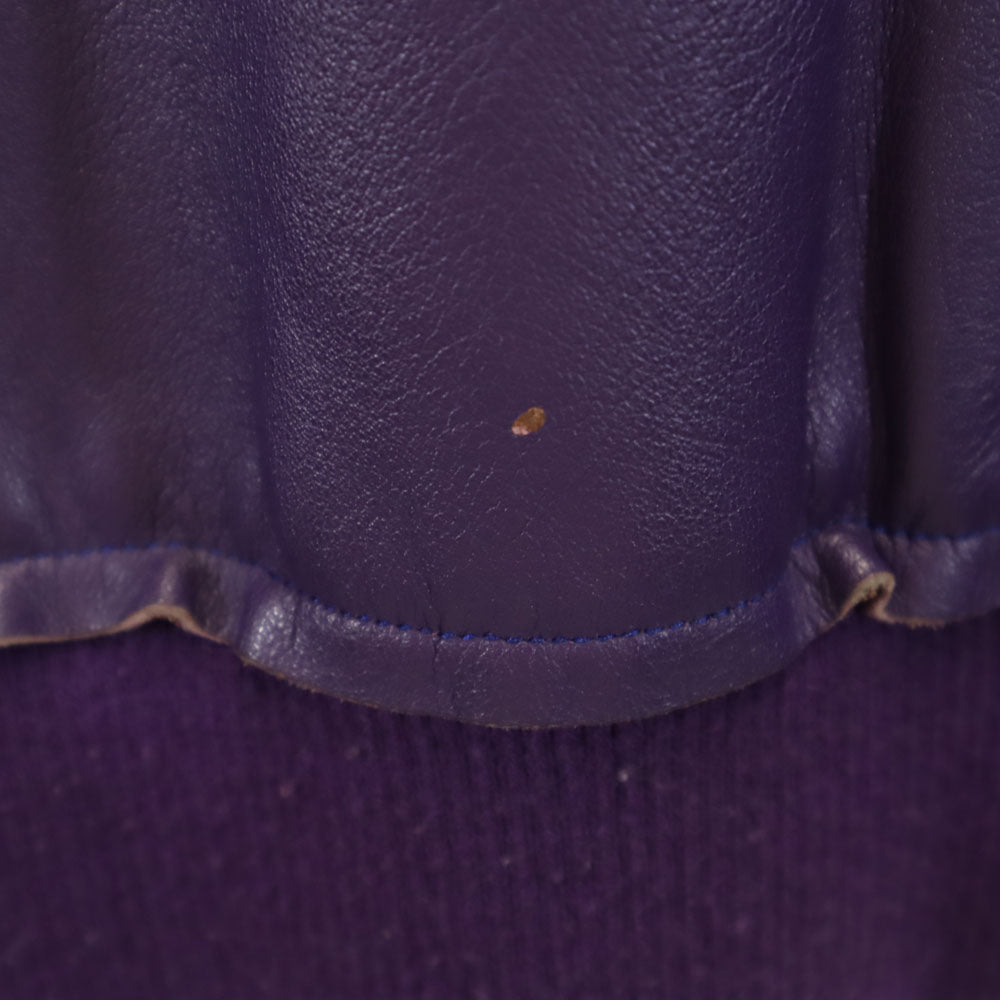 Needles Japan Made Leather Jacket Purple Size XS