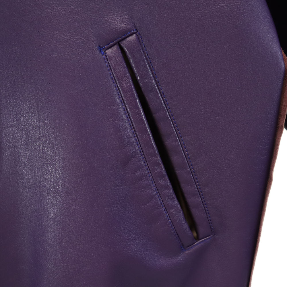 Needles Japan Made Leather Jacket Purple Size XS