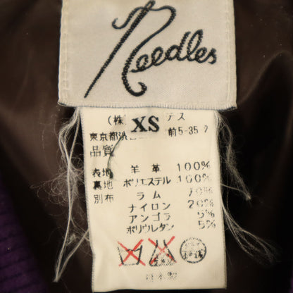 Needles Japan Made Leather Jacket Purple Size XS