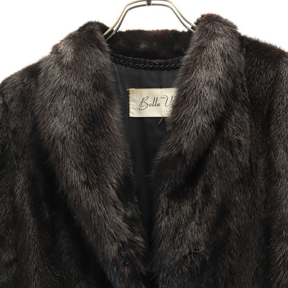 SAGA MINK Mink Fur Coat Dark Brown Size JP 9
