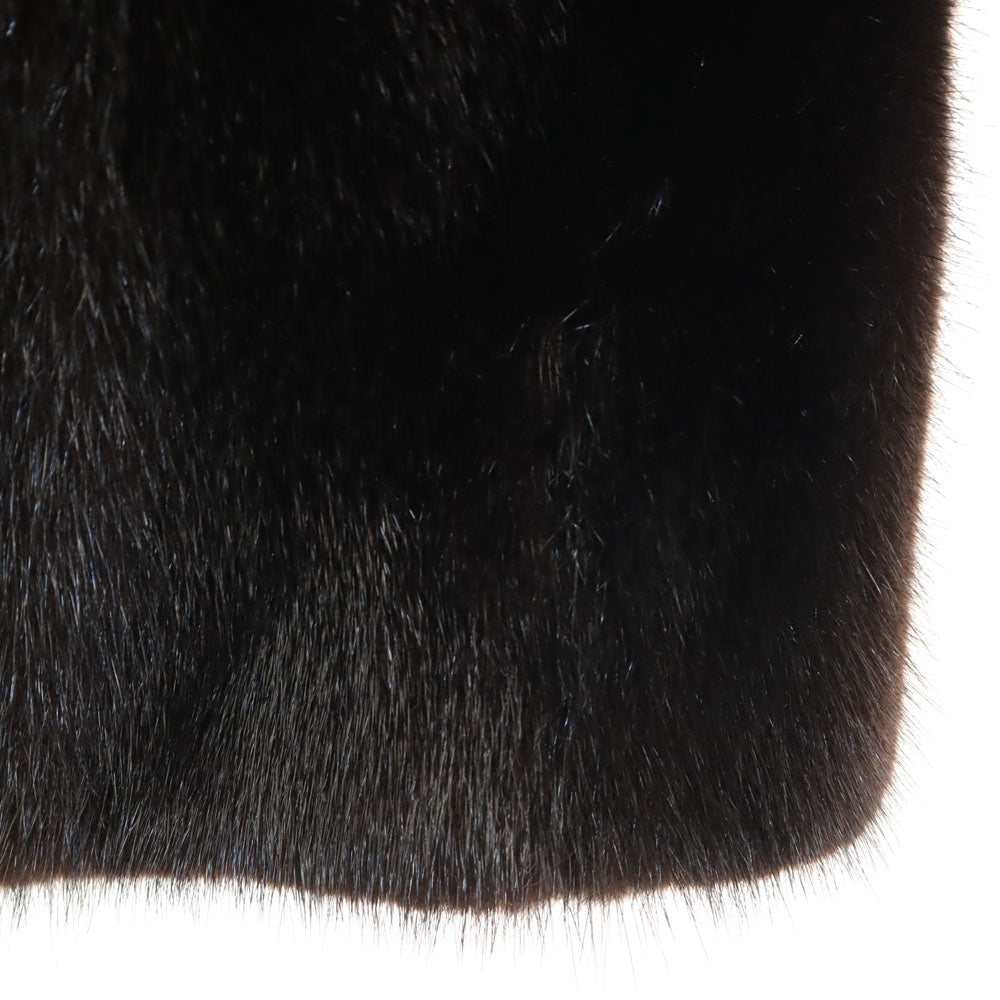 SAGA MINK Mink Fur Coat Dark Brown Size JP 9