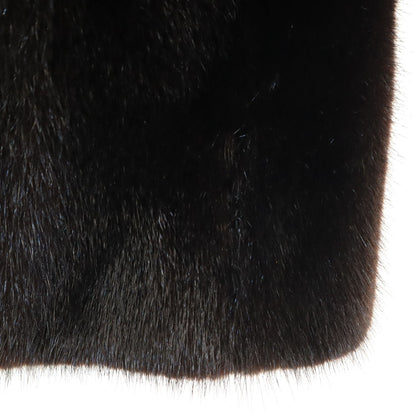 SAGA MINK Mink Fur Coat Dark Brown Size JP 9